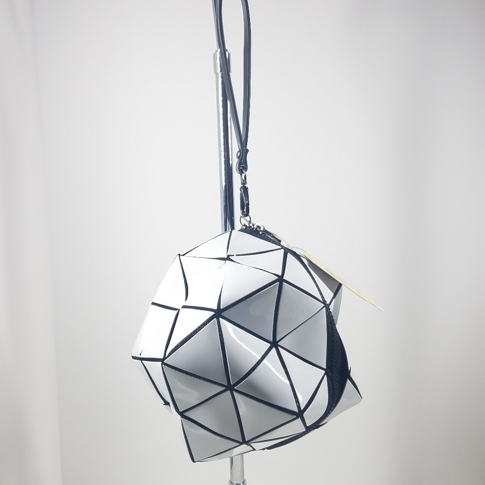Unique White Diamond Ball Plastic Handbag